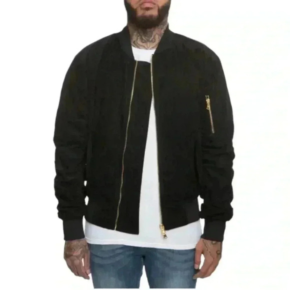 Lifted Anchors bird bomber jacket color black men’s size XL feels like suede - Picture 6 of 16